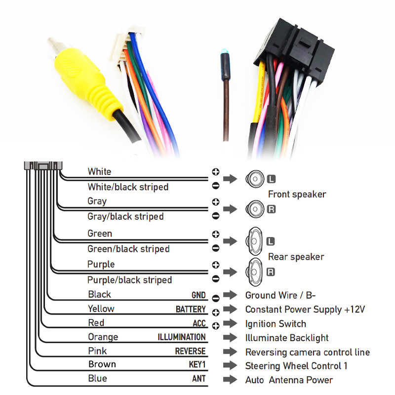 Jual CAN Bus Decoder Wiring Harness 16Pin Connector Car Android Cable ...