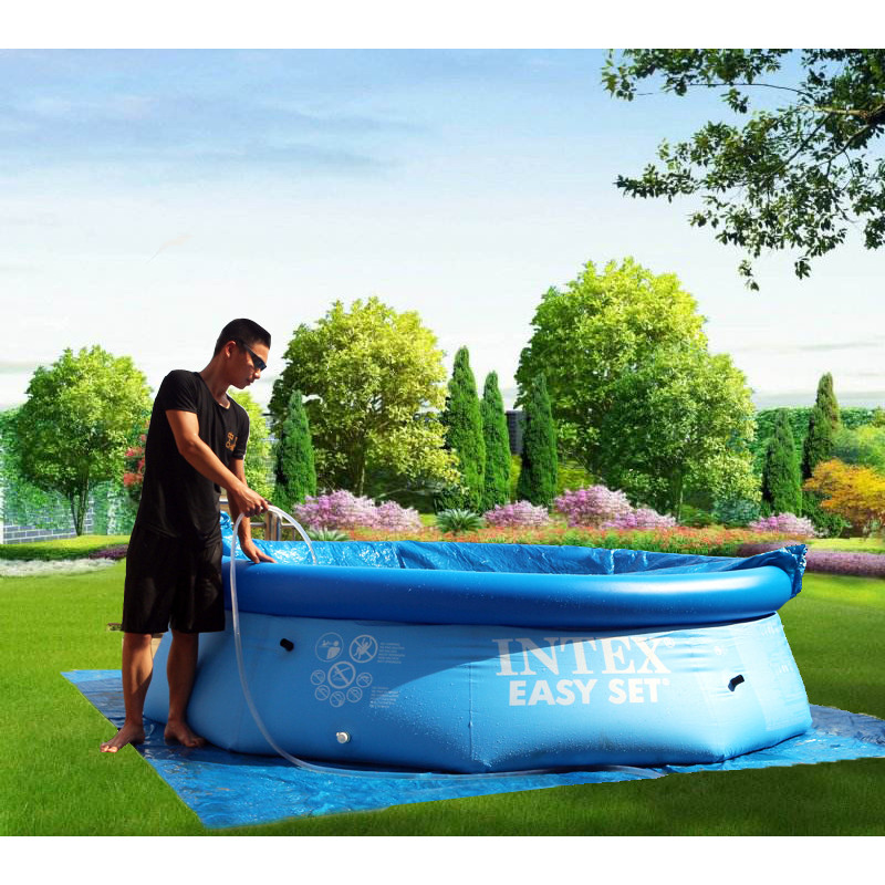Jual INTEX 6 8 10 feet summer swimming pool adult inflatable ring pool ...