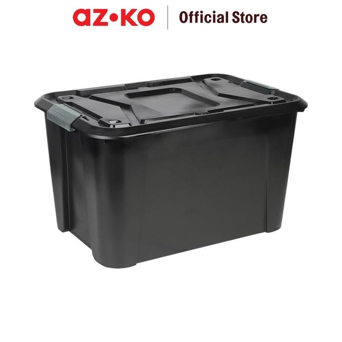 Jual AZKO Maxbuilt 56X39X31.5 cm Kotak Penyimpanan Dengan Roda - Hitam ...