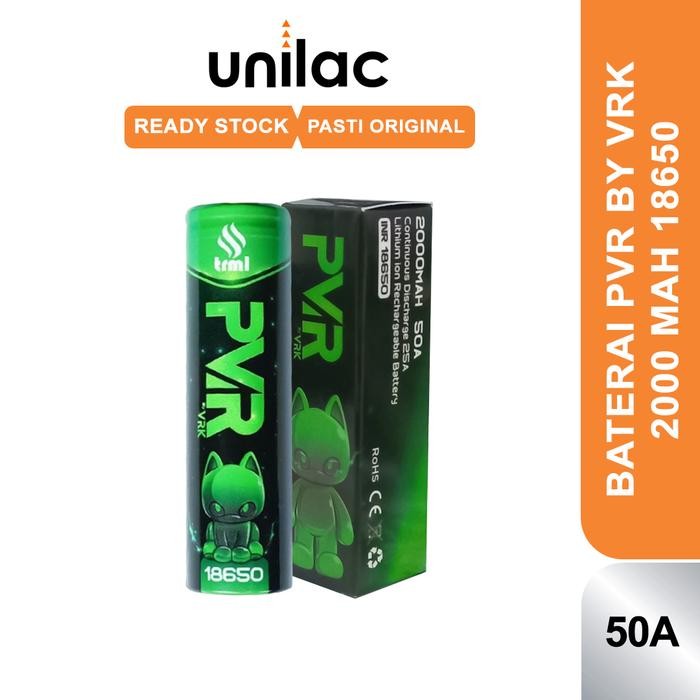 Jual Baterai 18650 Pvr By Vrk 2000 Mah - Pvr By Vrk X Trml Battery ...