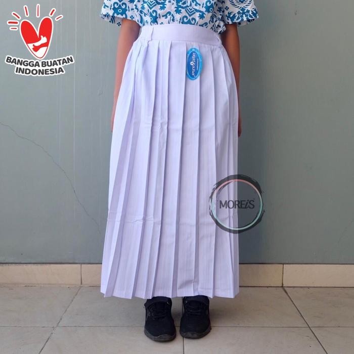 Jual Seragam Rok Remple/Rempel SD Panjang Putih | Shopee Indonesia