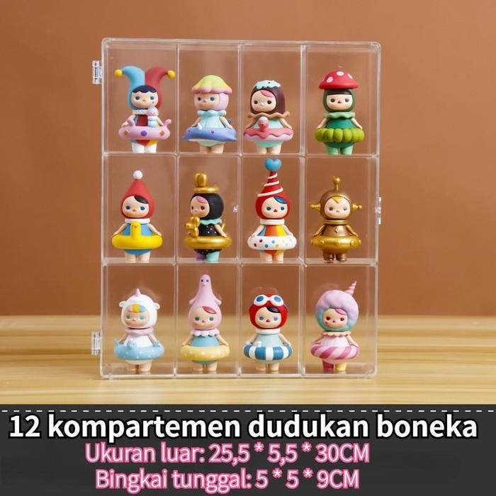 Jual 6/12 /Box Display Figure /Acrylic Transparent Storage Box /Kotak ...