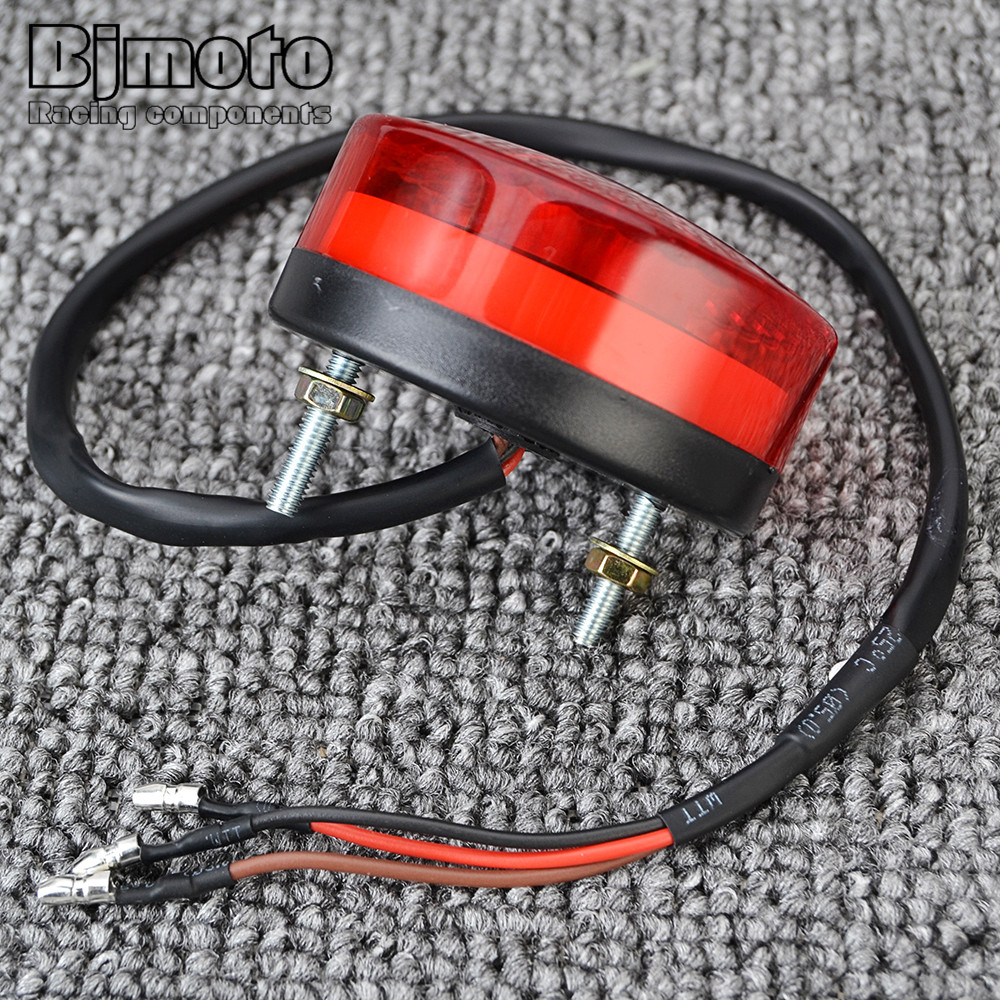 Feu Arrière LED Moto Quad ATV - Stop Rouge 28 LED Avec Plaque Immatriculation - Universel