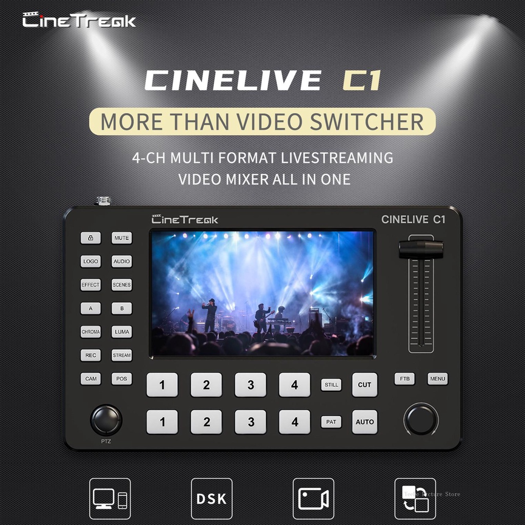 Jual New Cinetreak CINELIVE C1 Video Switcher 4 CH PTZ camera control ...