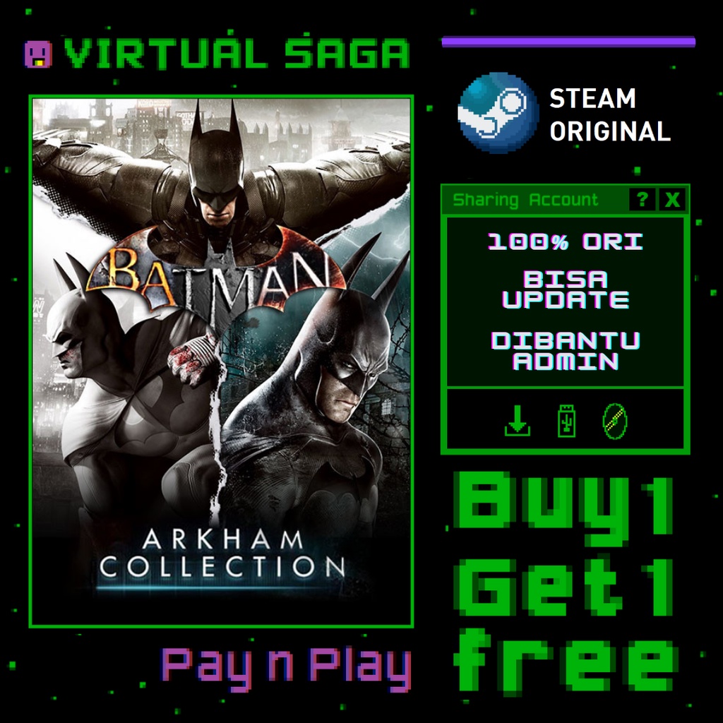 Jual Batman Arkham Collection Trilogy Sharing PC Game | Shopee Indonesia