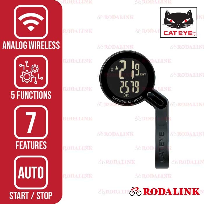Jual Cateye Bike Computer Sepeda Quick Wireless RS100W | Speedometer ...