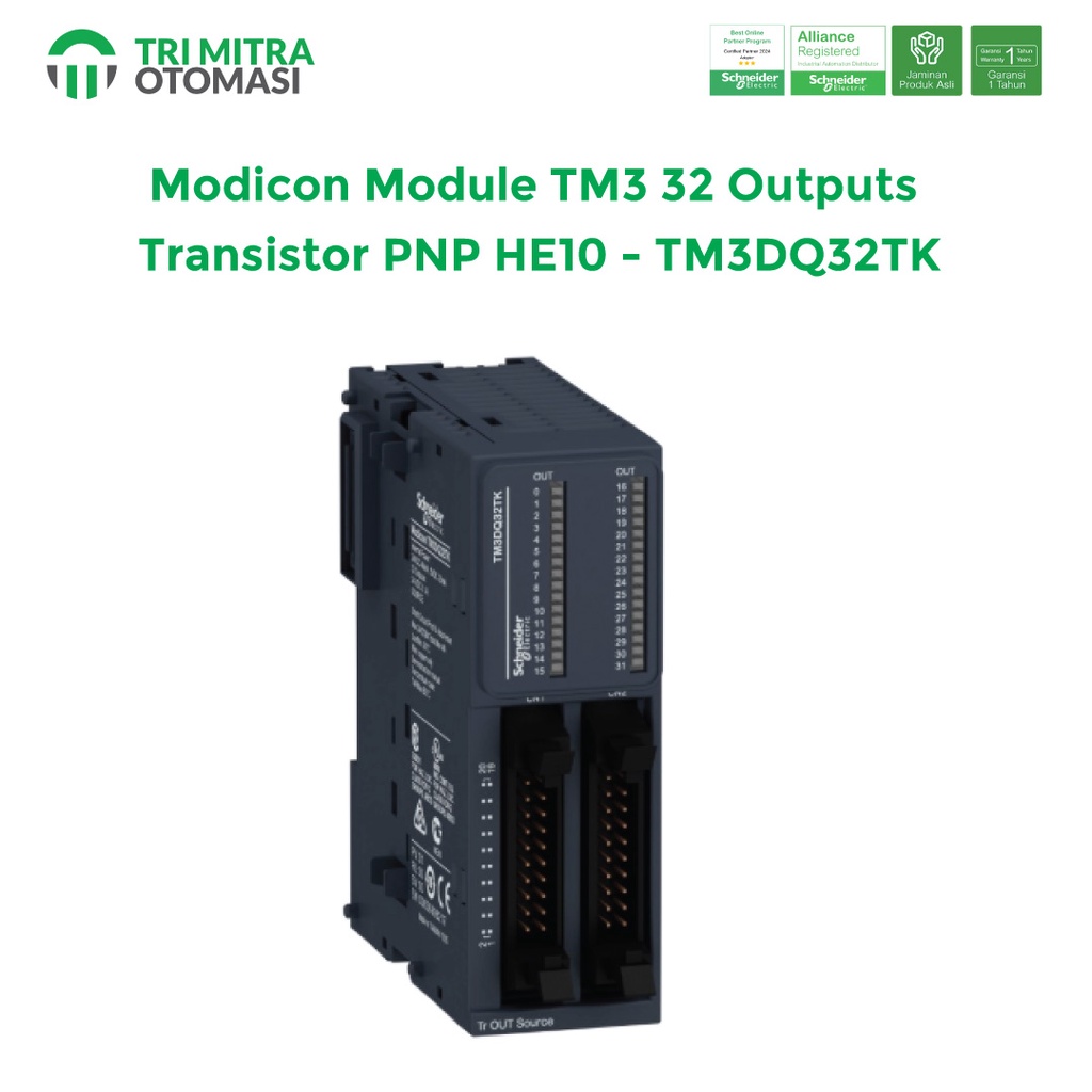 Jual Schneider Modicon Module TM3 32 Outputs Transistor PNP HE10 ...