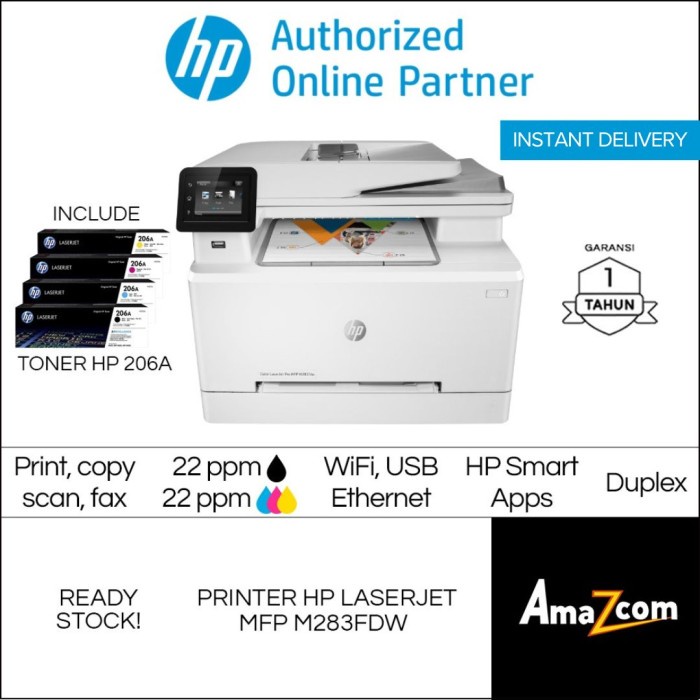Jual Printer HP M283fdw Color Laserjet Pro Multifunction 283fdw with ...
