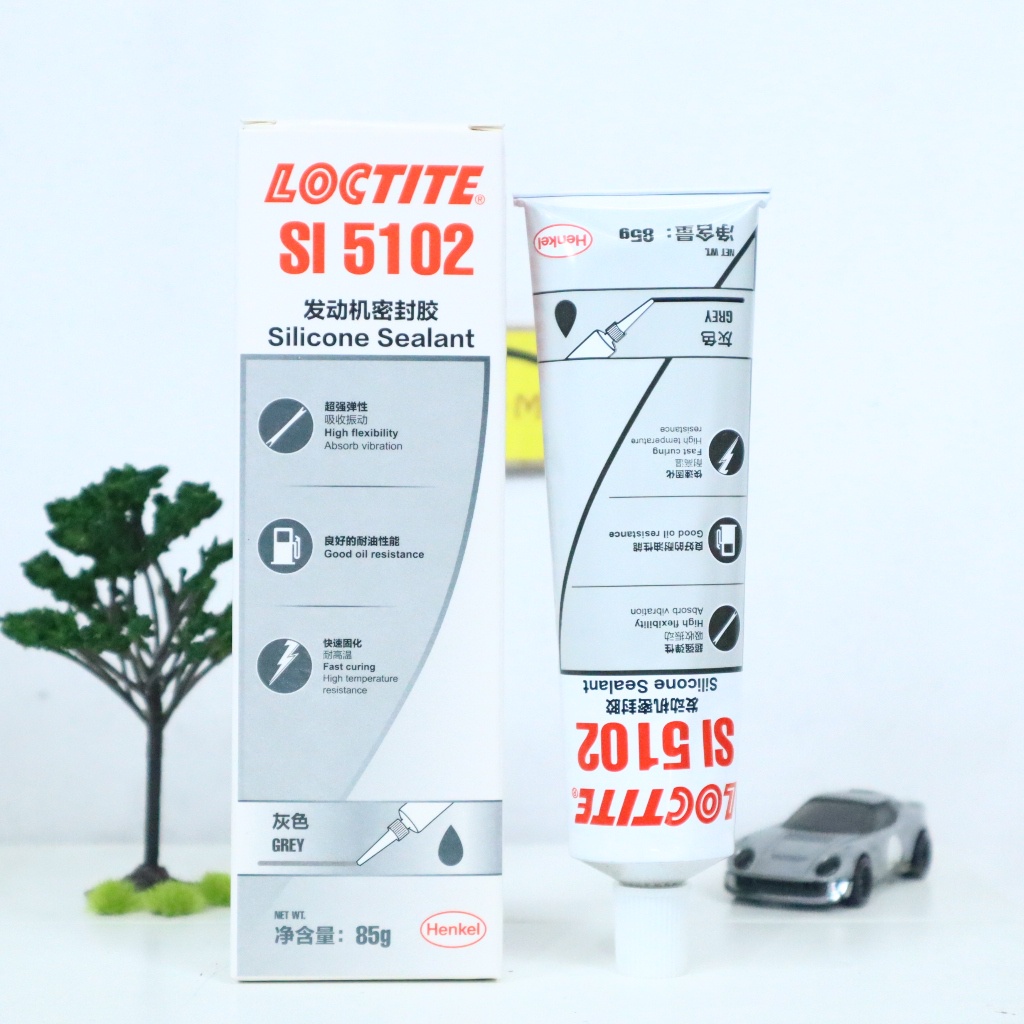 Jual Loctite SI 5102 85gr Grey Silicone RTV Sealant Lem Gasket Maker ...