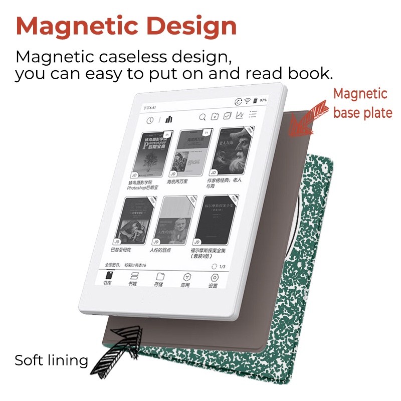 Boox Go 6 Magnetische Hoes - met wakeup/sleep - Zwart