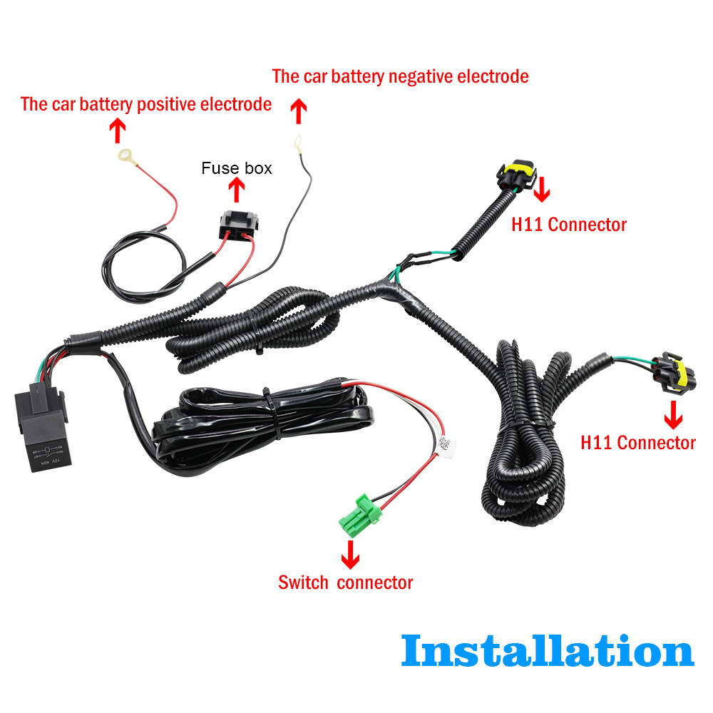 Jual Cawanerl Car Accessories Fog Light Harness Wiring H11 Socket Wire ...