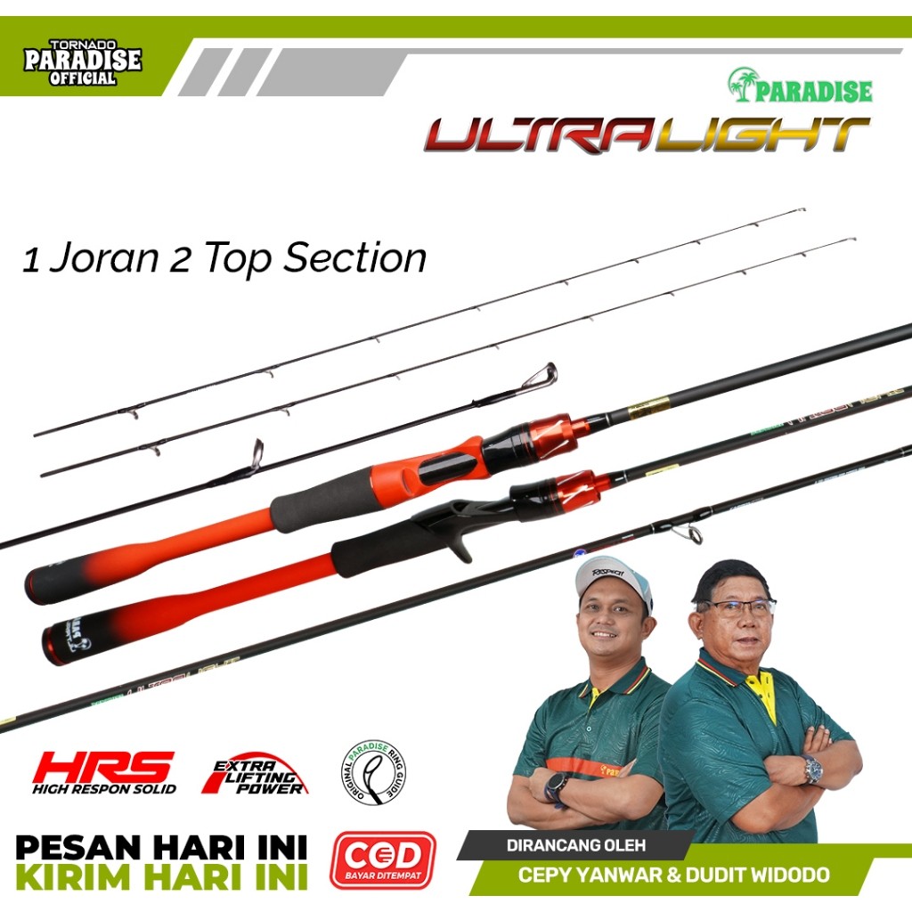 Jual Tornado Joran Paradise Ultra Light UL 2 Tip Section 198cm 204cm ...