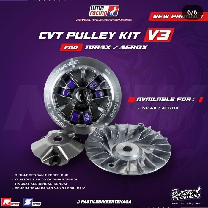Jual Pulley Set Uma Racing V3 Nmax- Nmax New - Aerox -Aerox New-Lexi ...