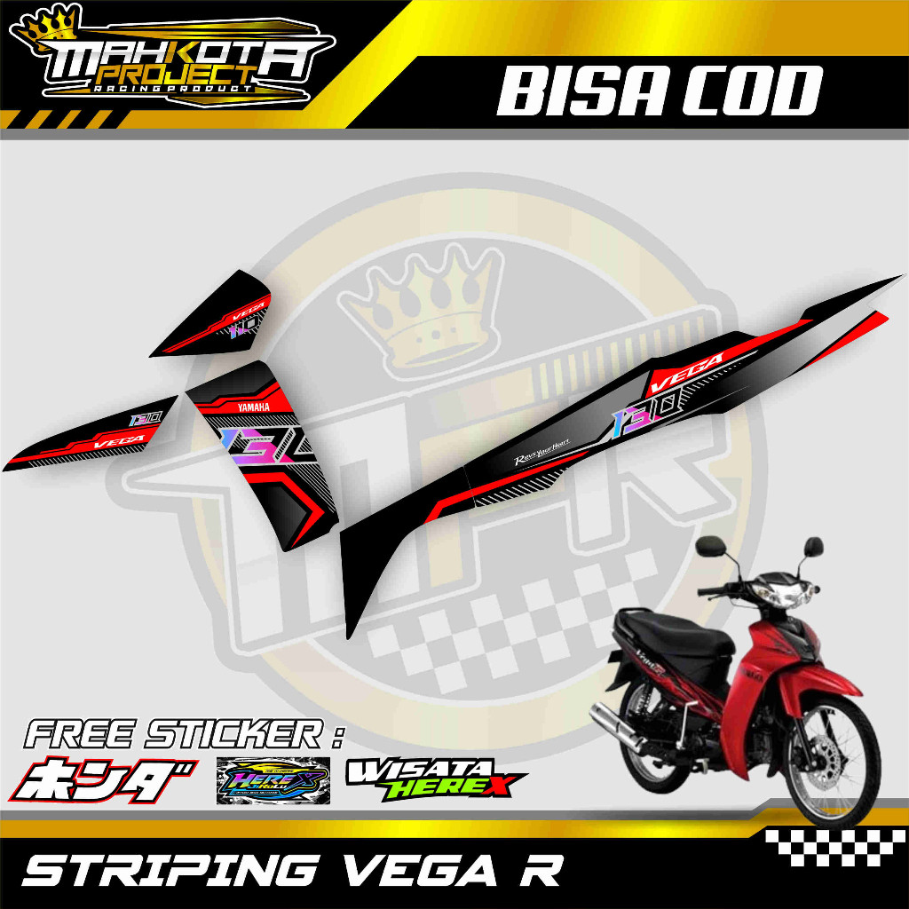 Jual STRIPING VARIASI VEGA R NEW / STICKER LIST VARIASI MOTOR YAMAHA ...