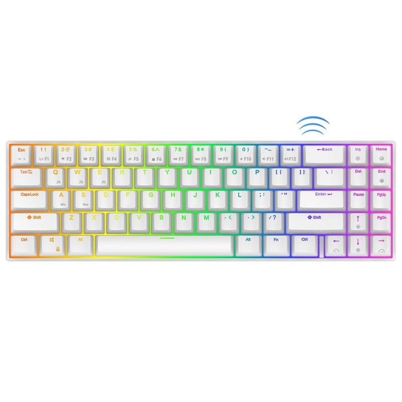 Jual New!!! RK71 Bluetooth Wireless Mechanical Keyboard 70% RGB Backlit ...