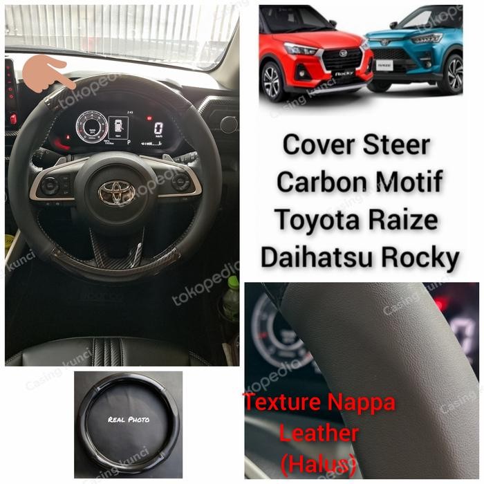 Jual Cover Steer Setir Mobil Stir Carbon Toyota Raize Daihatsu Rocky ...