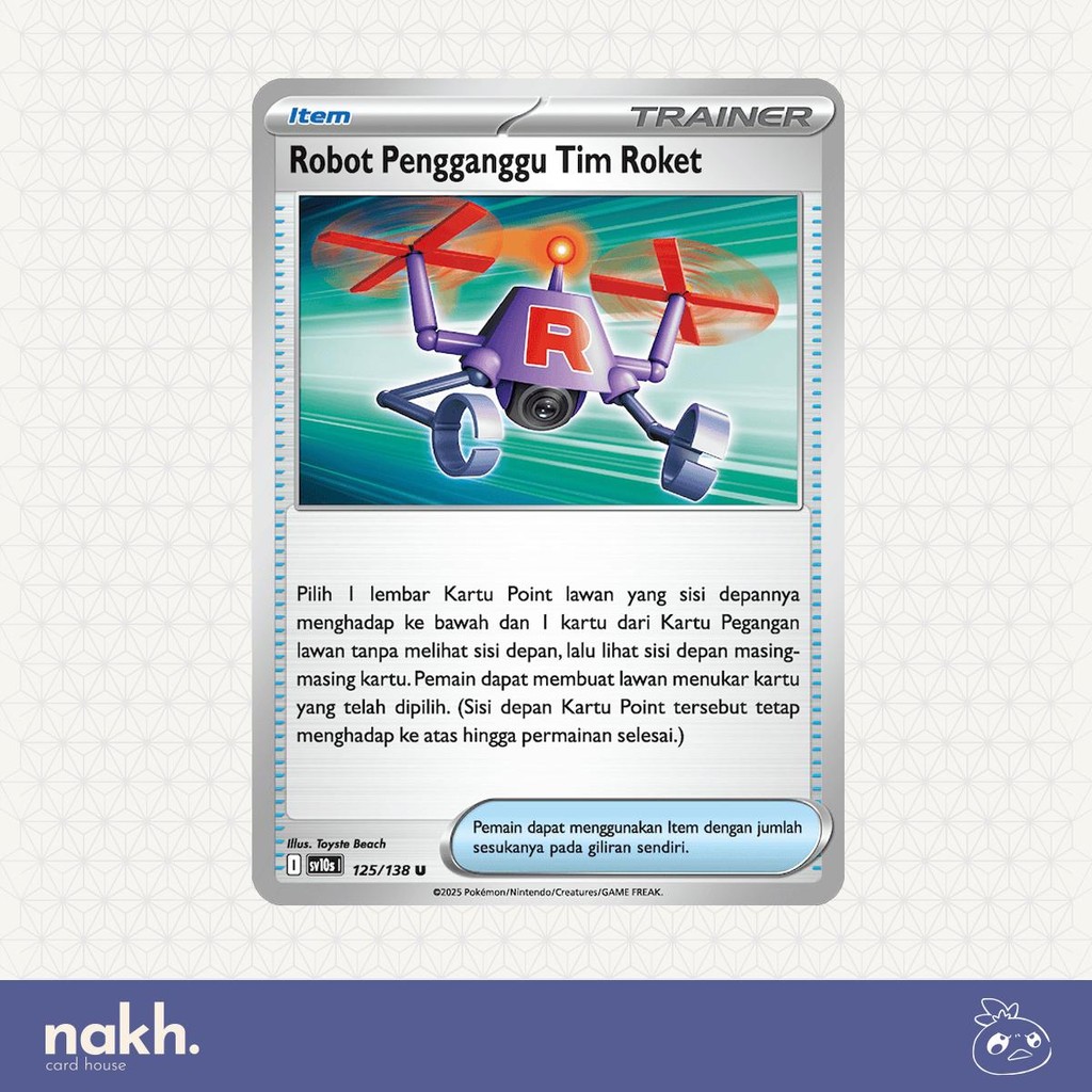 Jual Kartu Pokemon TCG Indonesia Kehadiran Juara sv10s 125/138 Robot ...