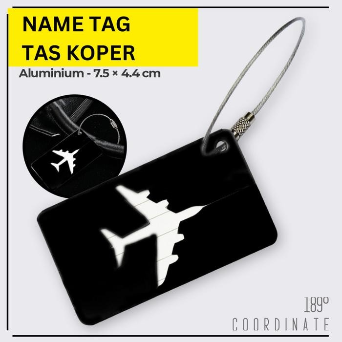Jual PREMIUM NAME TAG KOPER LUGGAGE GANTUNGAN NAMA ALUMINIUM ID TAG ...