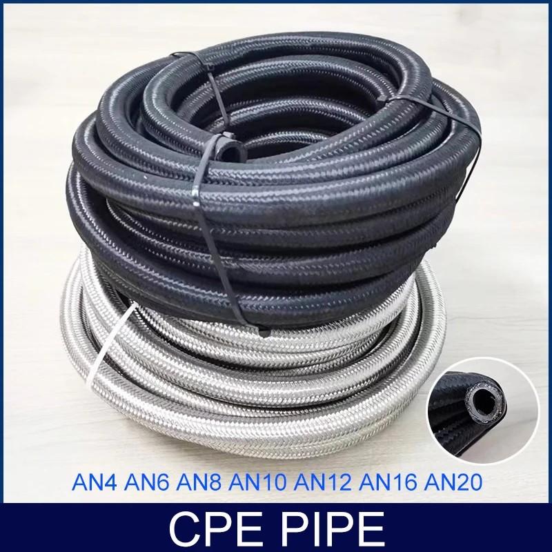 Jual AN4 ~ AN16 Nylon Stainless Steel Braided Inside CPE Rubber Hose ...
