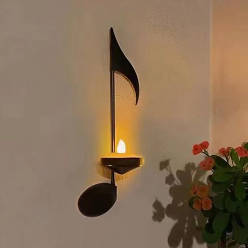 Jual Catatan Musik Hitam Tempat Lilin Dinding Treble Clef Quarter Note ...