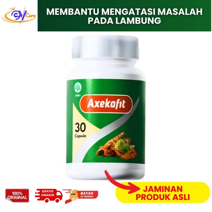Axekafit Obat Herbal Atasi Asam Lambung 30 Kapsul - Untuk Mengatasi Masalah Asam Lambung