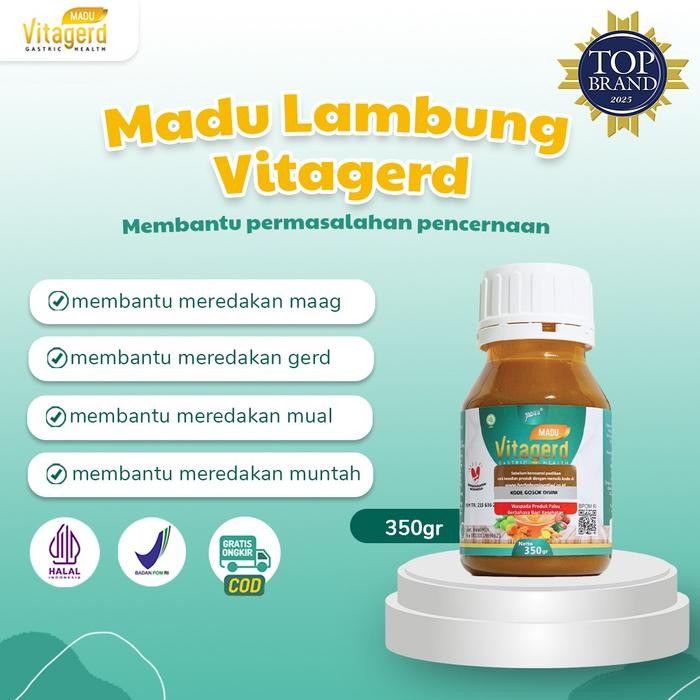 Vitagerd 350gr - Membantu Masalah Pencernaan Asam Lambung, Mual, Muntah dan Gerd - BPOM & HALAL MUI