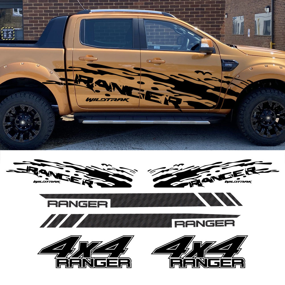 Jual Pickup Body Side Stickers For Ford Ranger Raptor Wildtrak Truck ...