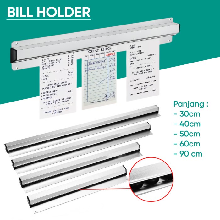 Ticket Holder Bill Receipt Check Holder Tab Grabber Bar Bill Organiser List Hanging Rack For Restaurant Cafe Bar I.515485139