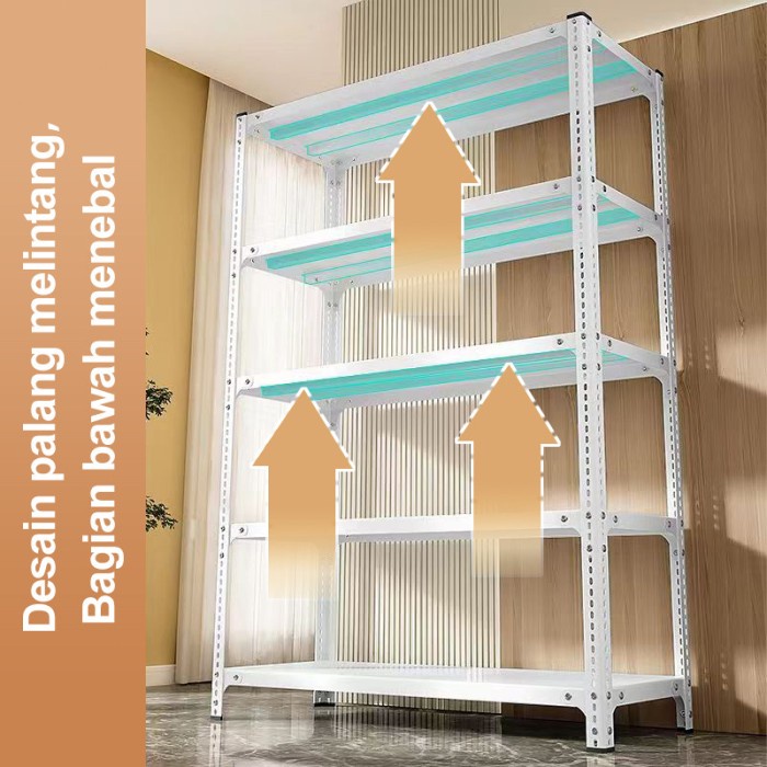 Jual Rak Besi Siku 5 Susun Tanpa Baut Serbaguna Botless Rack Stainless ...