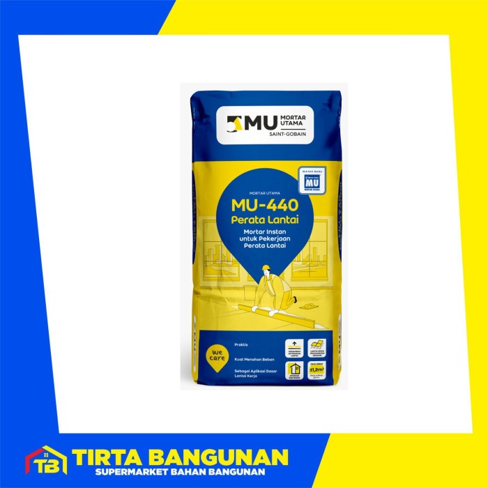 Jual BahanBangunan- MU 440 PERATA LANTAI 40KG | Shopee Indonesia