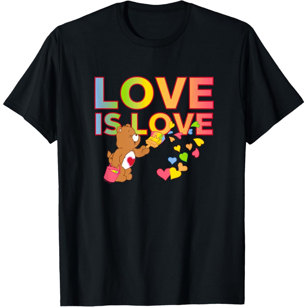 New Retro Care Bears Love is Love Black Tee - S ^^^
