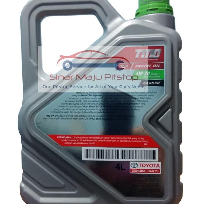 Jual Toyota Motor Oil Tmo 5W-30 Api Sn Original 4 Liter - Pelumas Oli ...