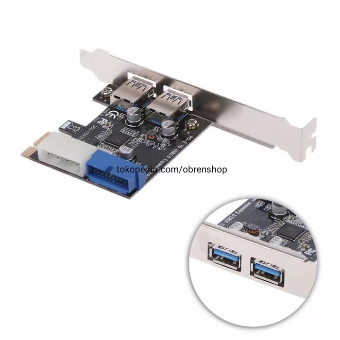Jual Technology - PCIE USB 3.0 2 PORT WITH 20 PIN HEADER FRONT PANEL ...