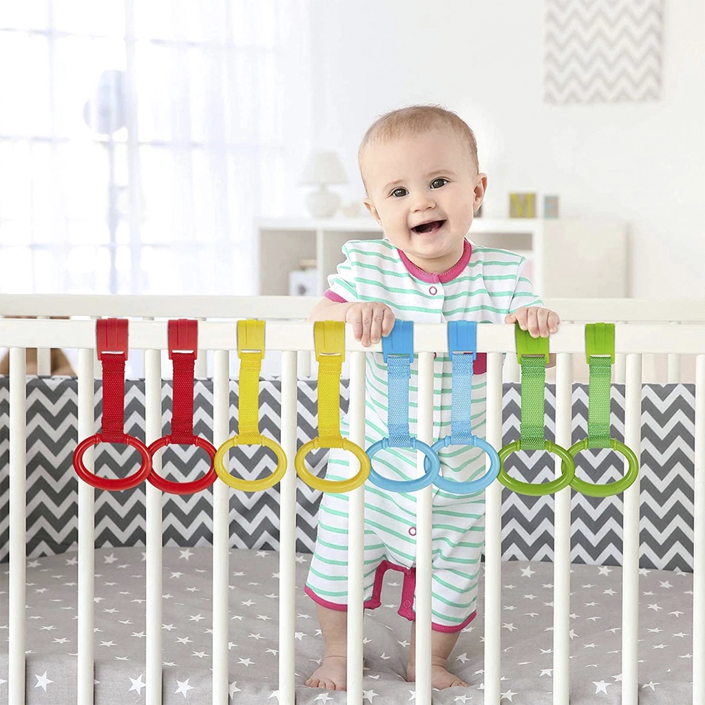 Jual 4/8Pcs Baby Hand Pull Rings Baby Playpen Pull Rings for Walking ...