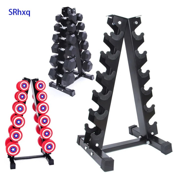 Jual Triangle dumbbell rack three pairs six pairs ten pairs dumbbell ...