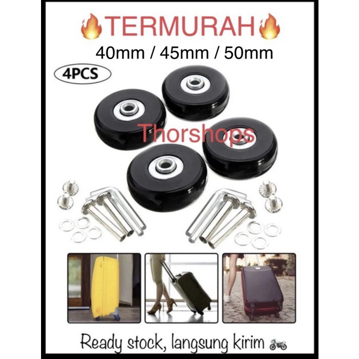 Jual 4 Pcs Roda Koper Pengganti Replacement 40Mm 45Mm 50Mm | Shopee ...