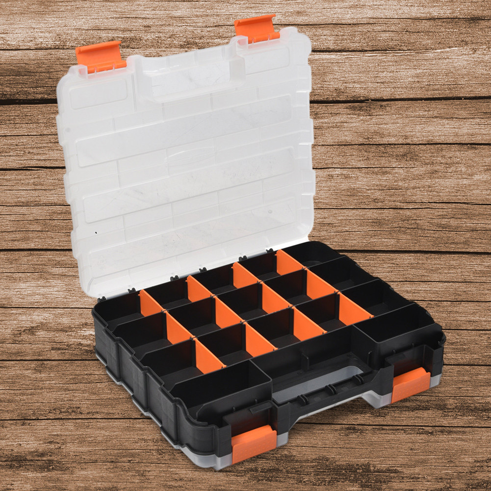 Jual Double Side Tools Box Organizer Hardware Storage Box Tool Storage ...