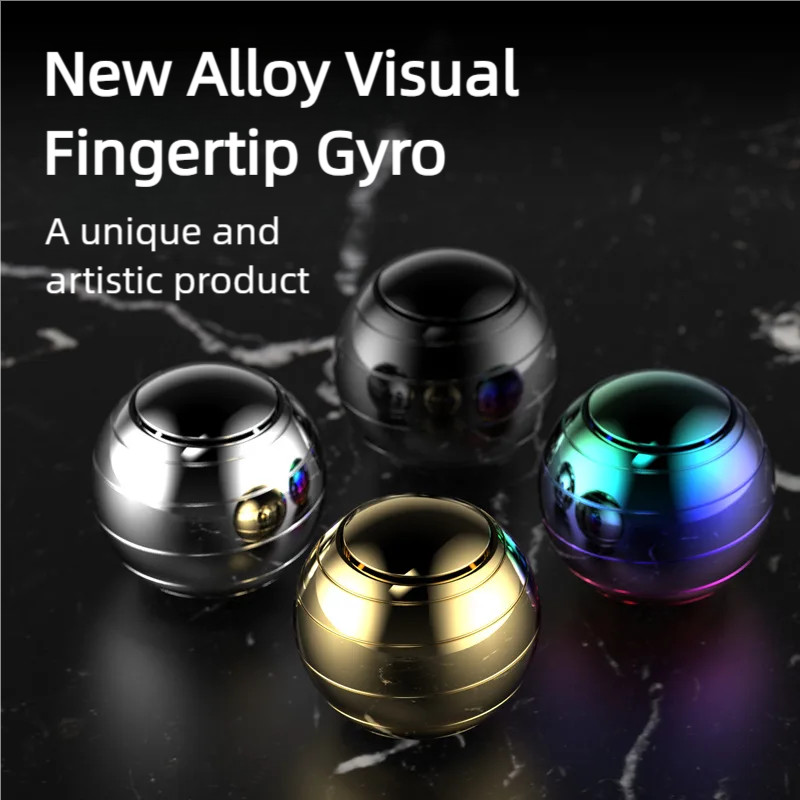 Jual Metal Ball Desktop Gyroscope Fidgets Toys Stress Relief Visual ...
