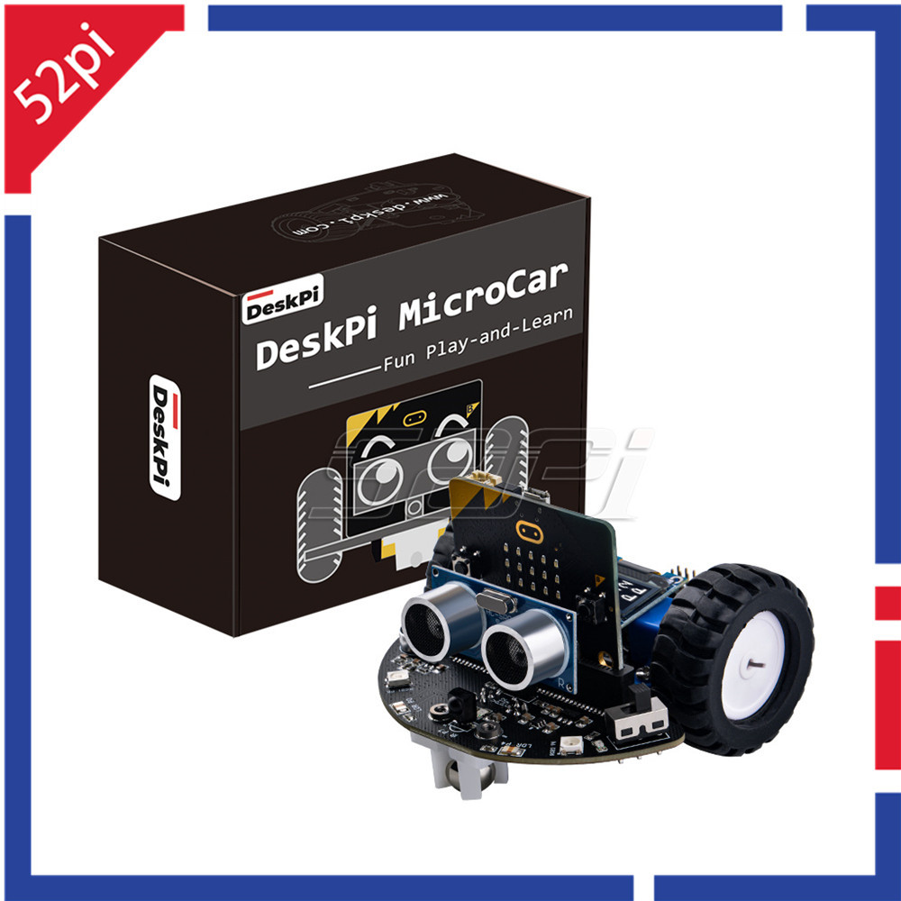 Jual NEW 52Pi DeskPi MicroCar Intelligent Car For Microbit 0.96" OLED ...