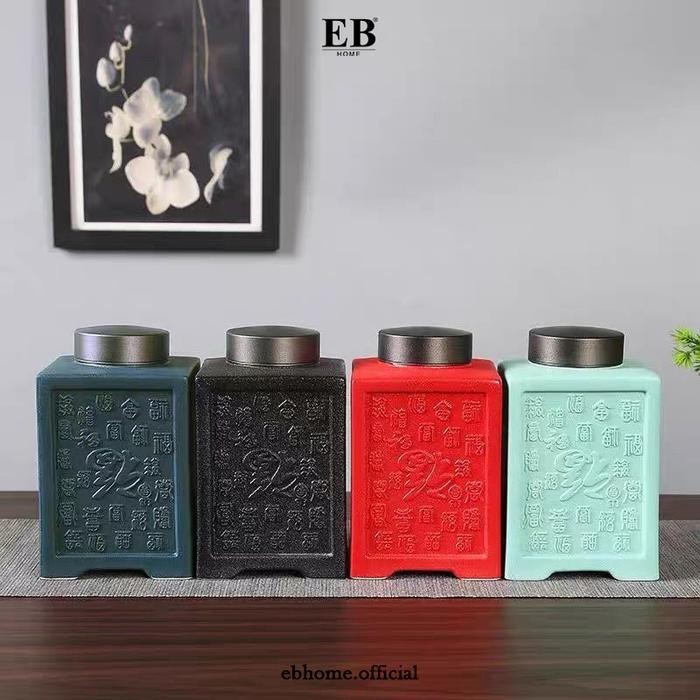 Jual Tempat Daun Teh Kopi/Jar Keramik/Tea Leaf Storage EB HOME 79/82-86 ...