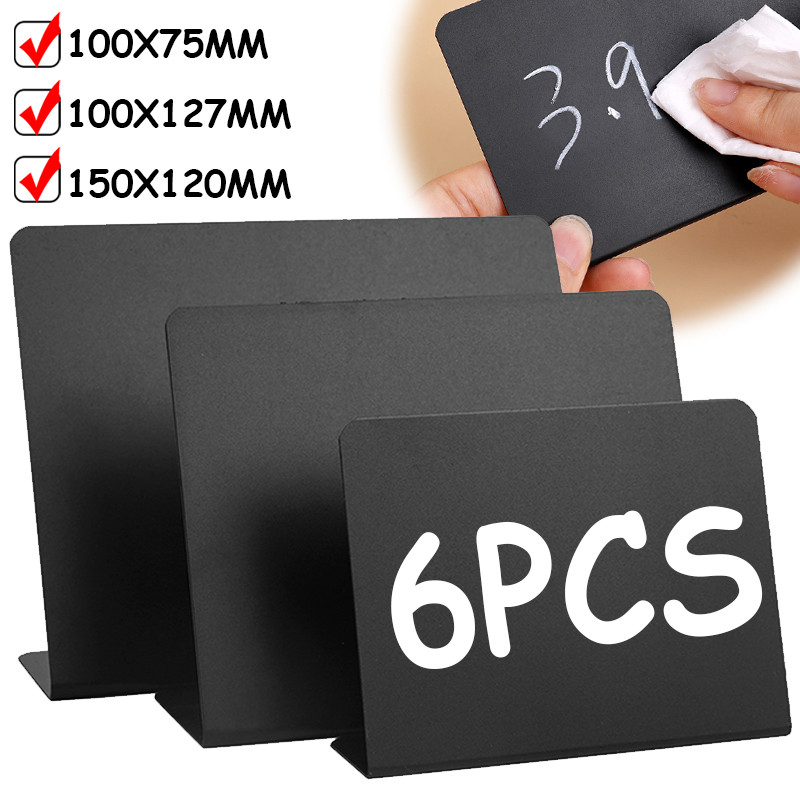 Jual Portable Desktop L-shaped PVC Price Sign Table Card Place Cards ...