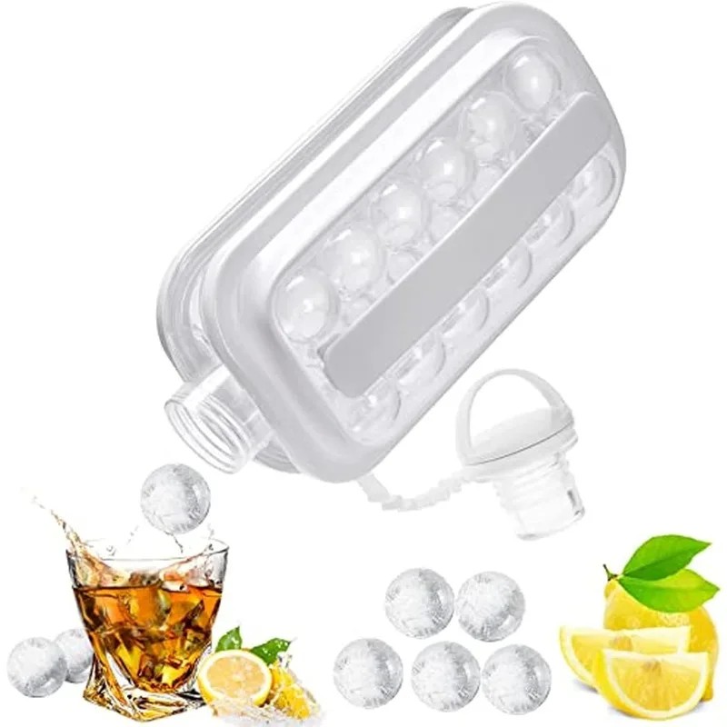 Jual Ice Grid Mold,High Capacity Folding Ice Maker Water Bottle ,2 in 1 ...
