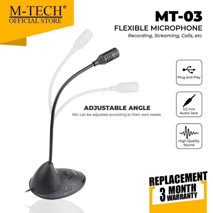 Jual Pelita Teknologi - M-Tech 3.5Mm Microphone With Stand Mic Pc ...