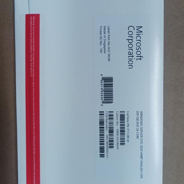 Jual Masih Ready Windows Server 2025 Standard 64Bit 16 Core Original ...