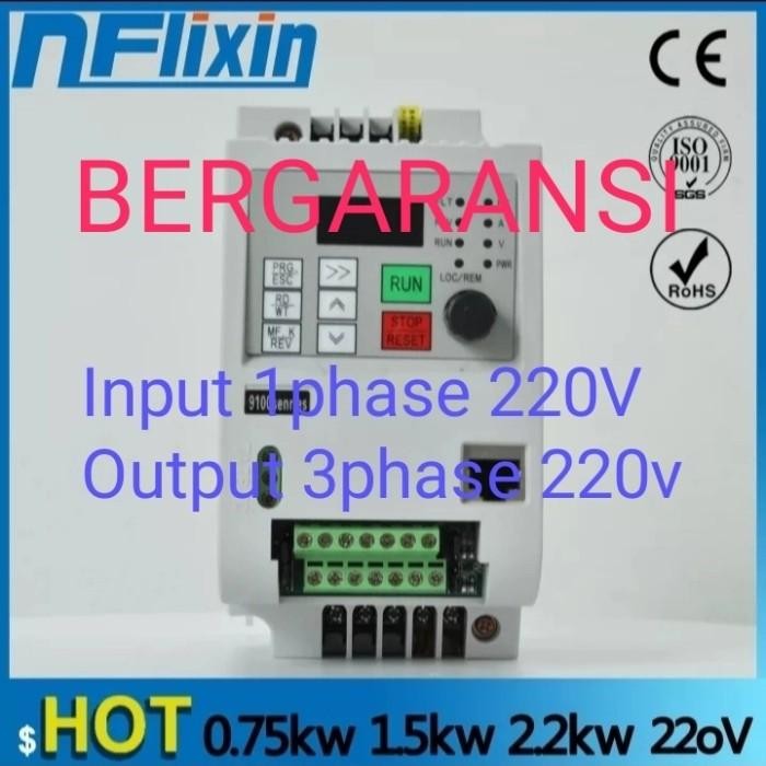 Jual INVERTER VARIABLE SPEED DRIVER 4KW - 5,5KW INPUT 1PH 220V OUT 3PH ...