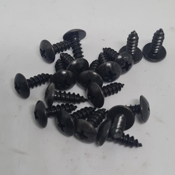 Jual Baut Bodi cacing screw M4x12 lancip hitam H(1000pc) | Shopee Indonesia