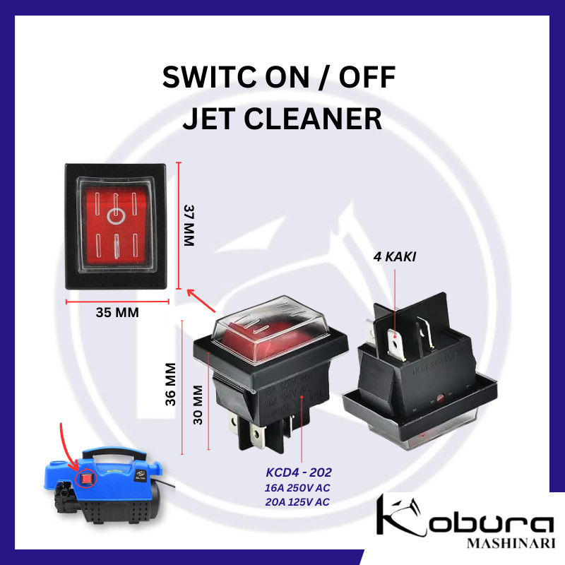 Jual Switch On Off Jet Cleaner Saklar On Off 16A 250V / 20A 125V ...