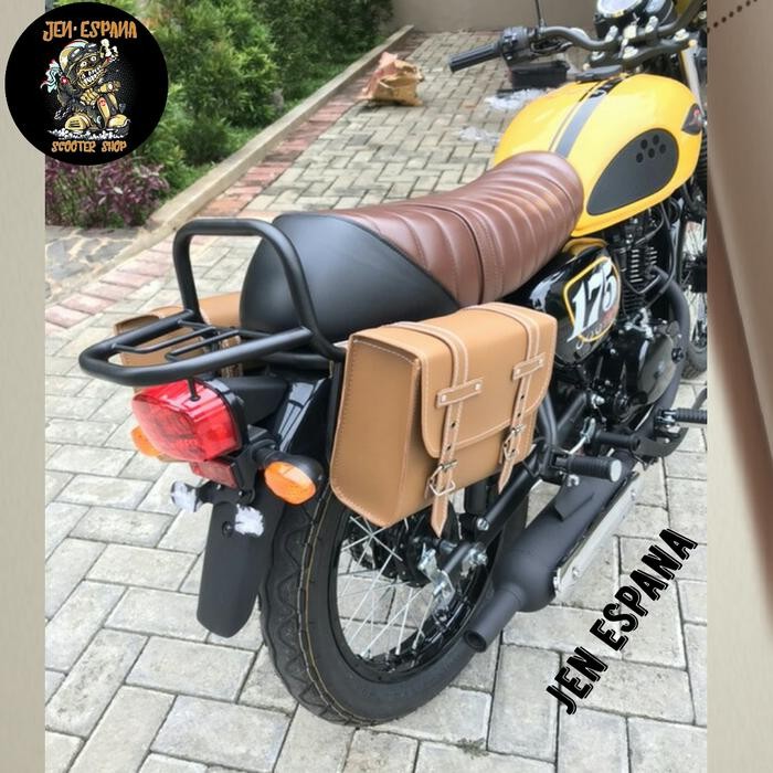 Jual Back Rack W175 Plus Side Bag Kawsaki W175 | Shopee Indonesia