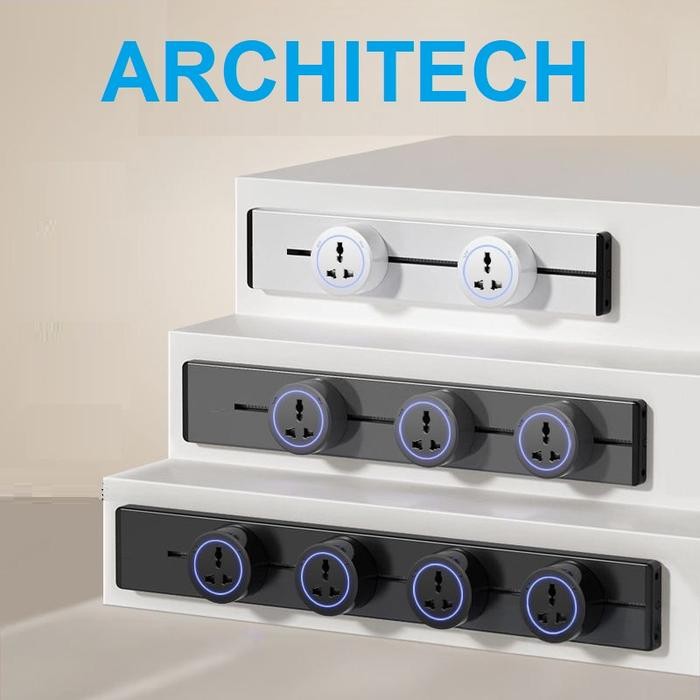 Jual TERBARU ARCHITECH Track Socket 40 60 DAN 80cm Stop Kontak Tanam ...