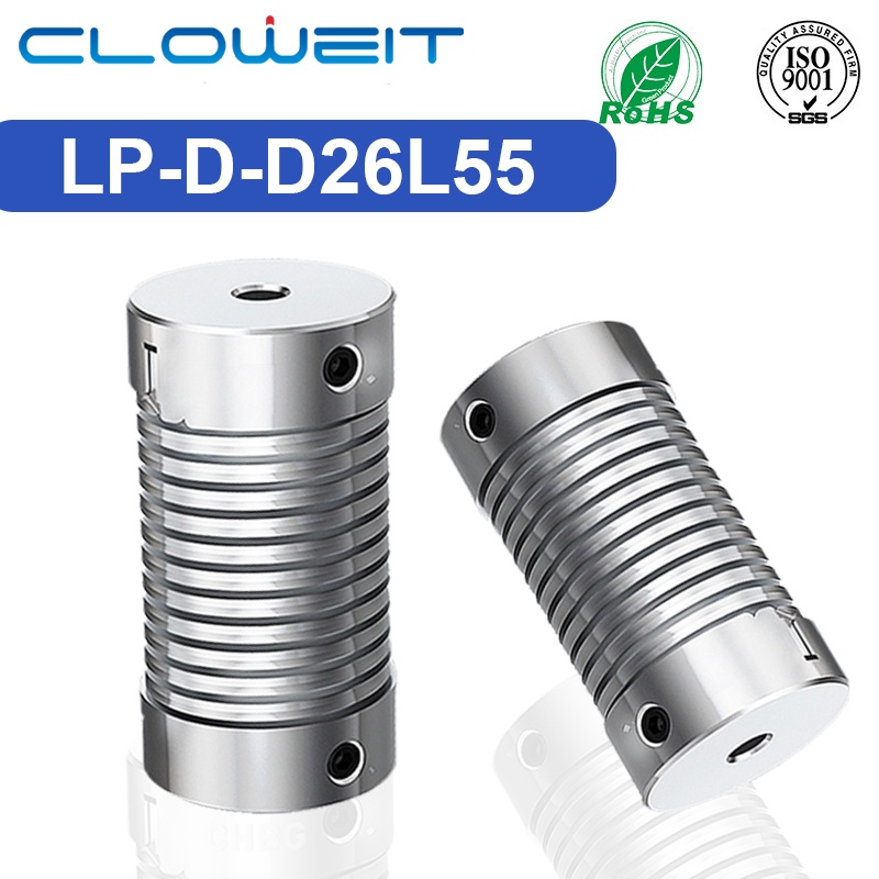 Jual LUXW Spring Couplers D26L55 Zinc Alloy Flexible Motor Shaft Rotary ...
